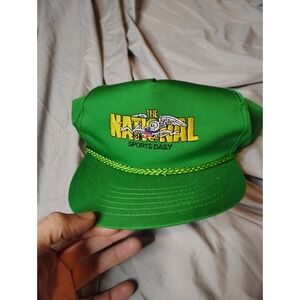 The National Sports Daily Green Snapback Hat New Vintage 1990's